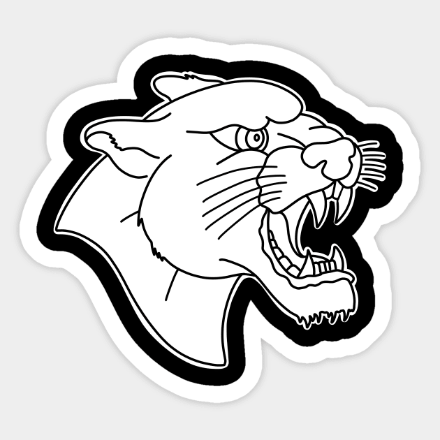 HomeSchoolTattoo Panther Sticker by HomeSchoolTattoo